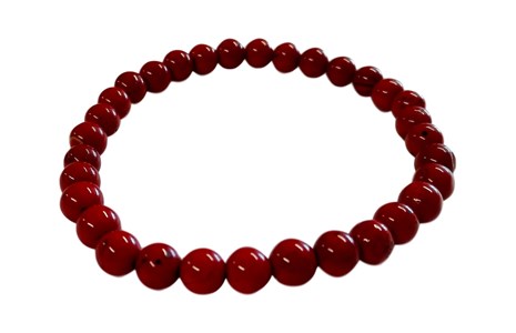 Bracelet 6 mm en jaspe rouge